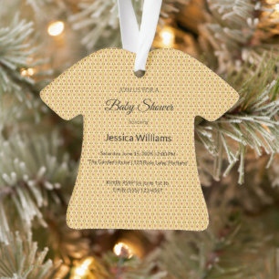 Ornamento Chá de fraldas Cute Boho Sexo Neutro, Personalizáv