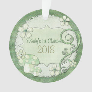 Ornamento Chantily Whimsical Baby Girl 1rua Natal