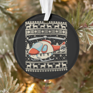 Ornamento Chapéu de Papai Noel de Helicóptero Luzes de Natal