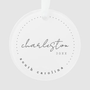 Ornamento Charleston South Carolina Viagem USA Simple