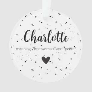 Ornamento Charlotte Name Significa Meninas Mulheres Mínimas