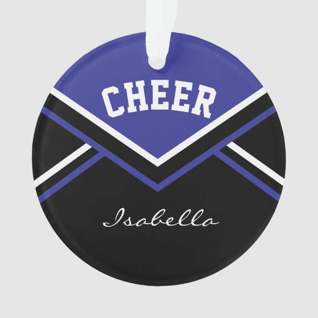 Ornamento Cheerleader Azul Escuro 📣 💖 Saúde (Frente)