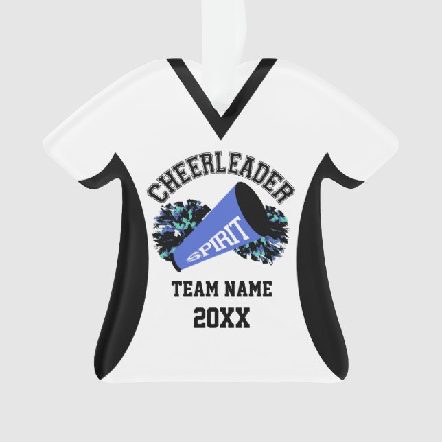 Ornamento Cheerleader Jersey com Photo (Frente)