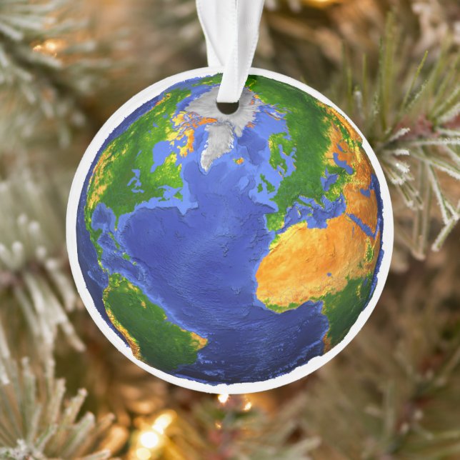 Ornamento Cheio Da Terra Mostrando Dados Topográficos. (Árvore)