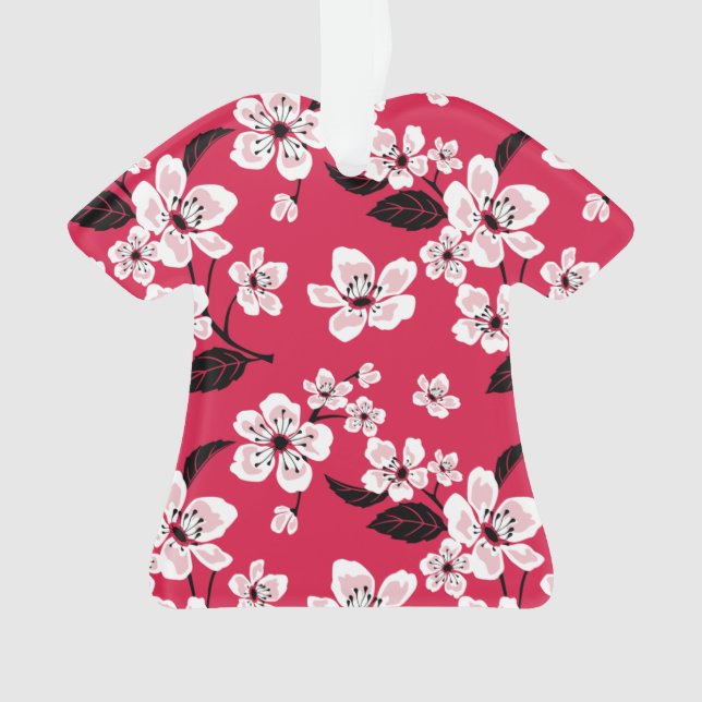 ORNAMENTO CHERRY BLOSSOM - SAKURA (VERMELHO) (Frente)