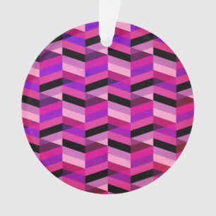 Ornamento Chevron/Herringbone Abstrato Roxos e Violeta