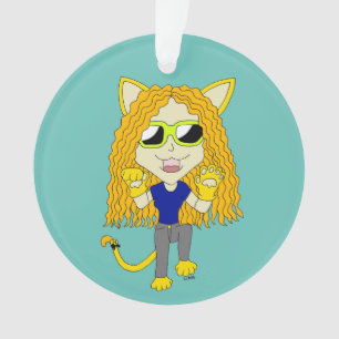 Ornamento Chibi Catgirl com patas