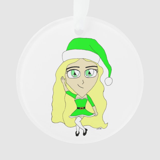 Ornamento Chibi de Natal (Frente)
