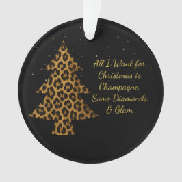 Ornamento Chic Holiday Leopard Tree Design Ornament
