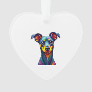 Ornamento Chihuahua  Pintura Abstrata  Cor  Cachorro Fofo (1