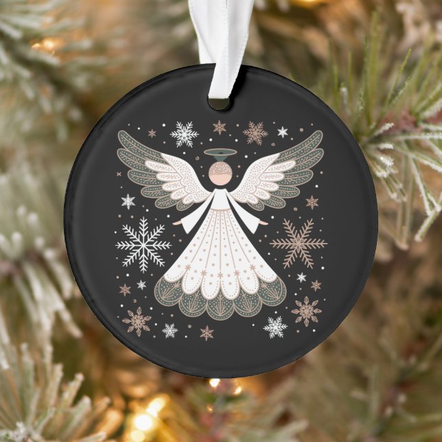 Ornamento Christmas Angel Glitter Christian Xmas Religious (Árvore)