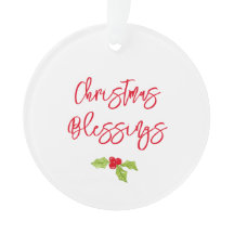 Christmas Blessings Holly Festive YEAR Holiday Joy