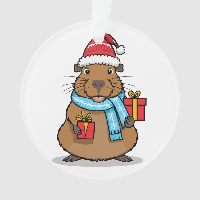 Ornamento Christmas Capybara (Frente)