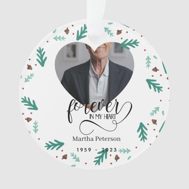 Ornamento Christmas in Heaven Memorial Ornament – Personaliz (Frente)