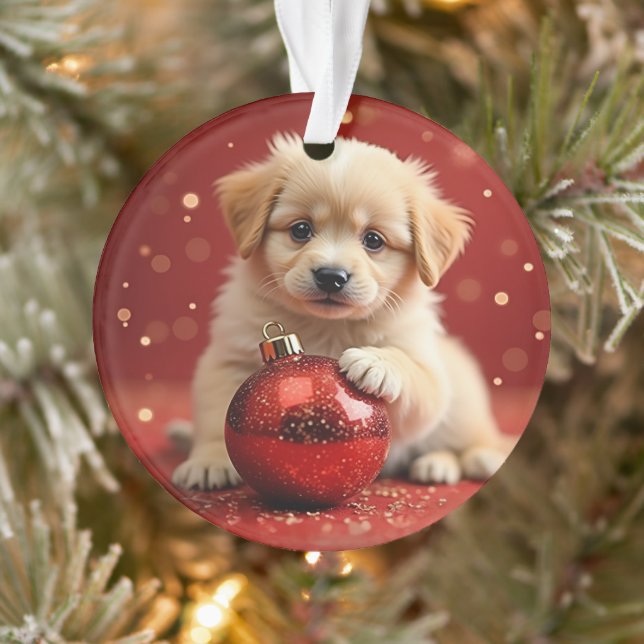 Ornamento Christmas Puppy Ornament (Árvore)