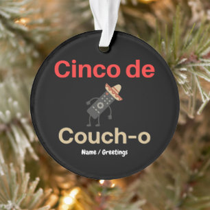 Ornamento Cinco de Couch-o Controle Remoto Sombrero Engraçad