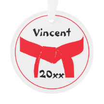 Cinturão Vermelho de Artes Marciais Datado