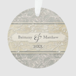 Ornamento Cinza Vintage Casamentos com rendas francesas