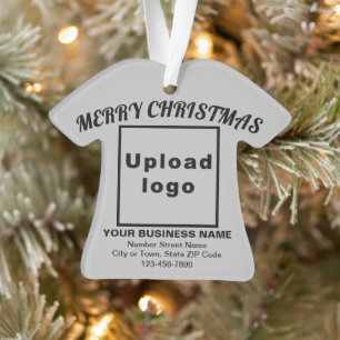 Ornamento Cinzas de Natal Comercial em T-Shirt em forma acrí