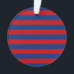Ornamento Cinzas Horizontais Vermelhos e Azuis<br><div class="desc">Um moderno vibrante vermelho e azul de listras horizontais decor para um belo presente personalizado. Use o link "Perguntar a este Designer" para entrar em contato conosco com suas solicitações especiais de design ou para obter assistência com qualquer das suas necessidades de personalização.</div>