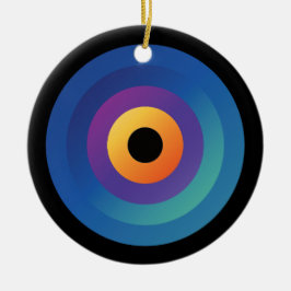 Ornamento Circular de Chama de Peacock