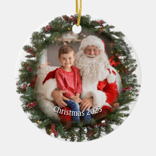 Ornamento Circular de Garland Foto (Frente)