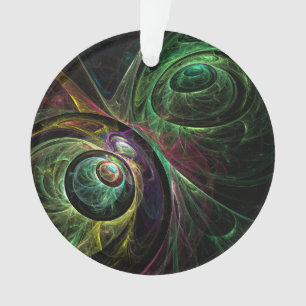 Ornamento Círculo Acrílico de Abstrato de Olhos