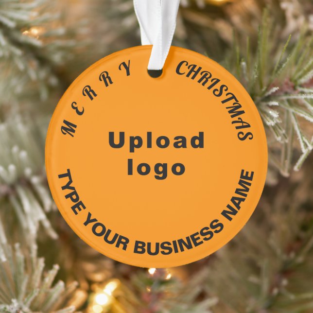 Ornamento Círculo Cor Laranja de Natal Comercial Acrílico (Árvore)
