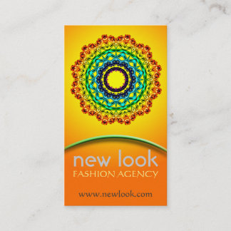Ornamento Círculo Mandala Art, Cartão de visita