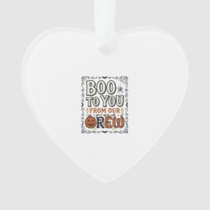Ornamento Citação de Halloween Boo to You From Our Crew Vint
