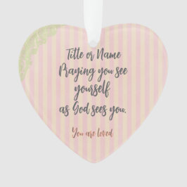 Ornamento Citação de oração personalizada