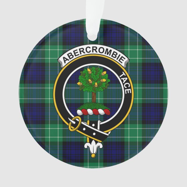 Ornamento Clan Abercrombie Tartan e Crest (Frente)