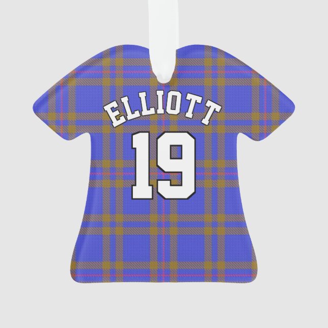 Ornamento Clan Elliot Elliott Tartan Christmas Jersey (Verso)