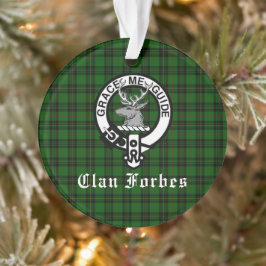Ornamento Clan Forbes Tartan e Crachá Crest