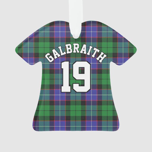 Ornamento Clan Galbraith Tartan Christmas Jersey (Verso)