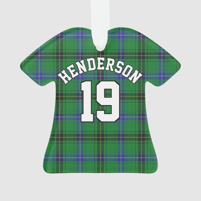Ornamento Clan Henderson Tartan Christmas Jersey (Verso)