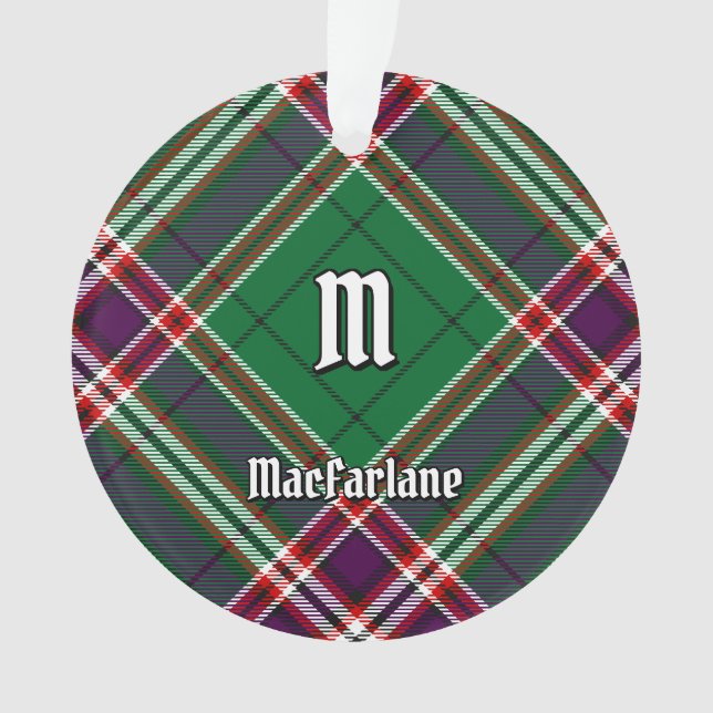 Ornamento Clan MacFarlane Modern caçando Tartan (Frente)