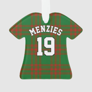 Ornamento Clan Menzies Red e Green Tartan Christmas Jersey
