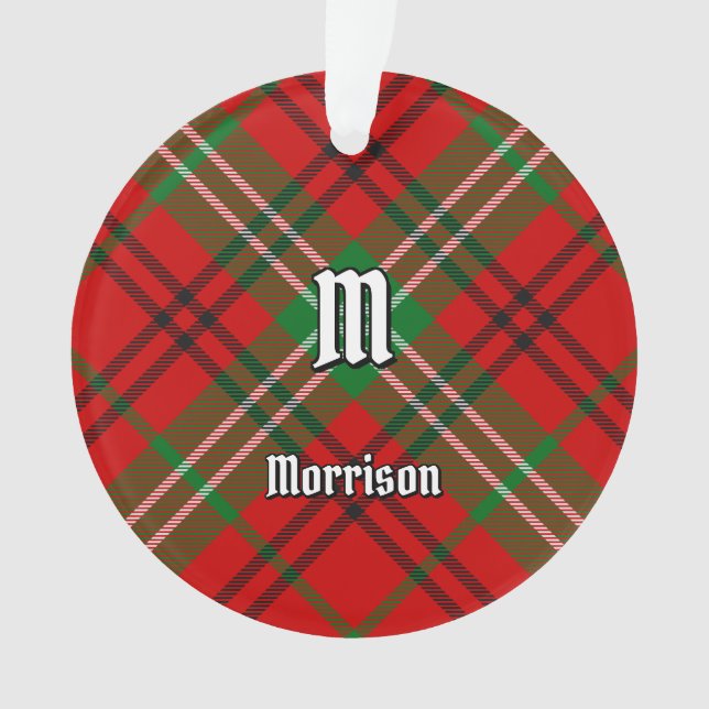 Ornamento Clan Morrison Red Tartan Ornament (Frente)