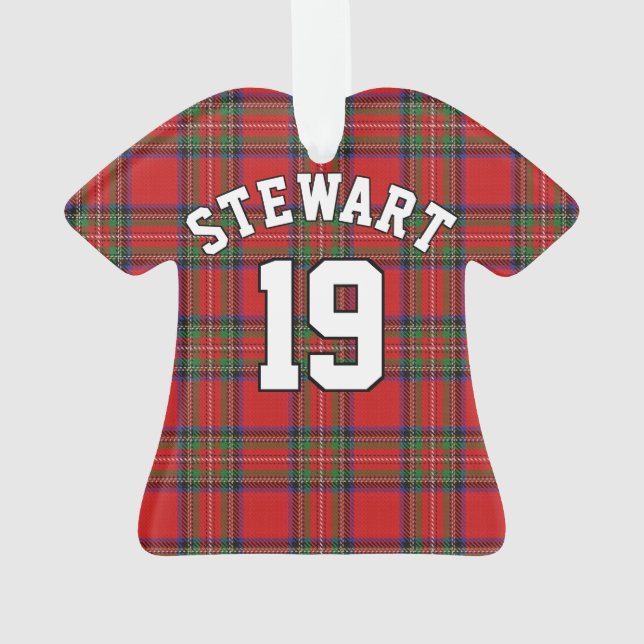 Ornamento Clan Stewart Tartan Christmas Jersey (Verso)
