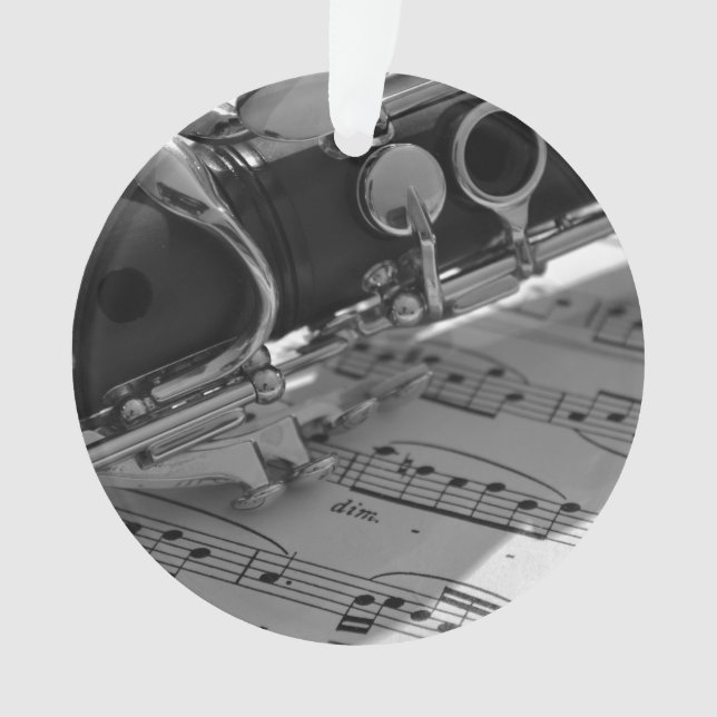 Ornamento Clarinet com Música Folha (Frente)