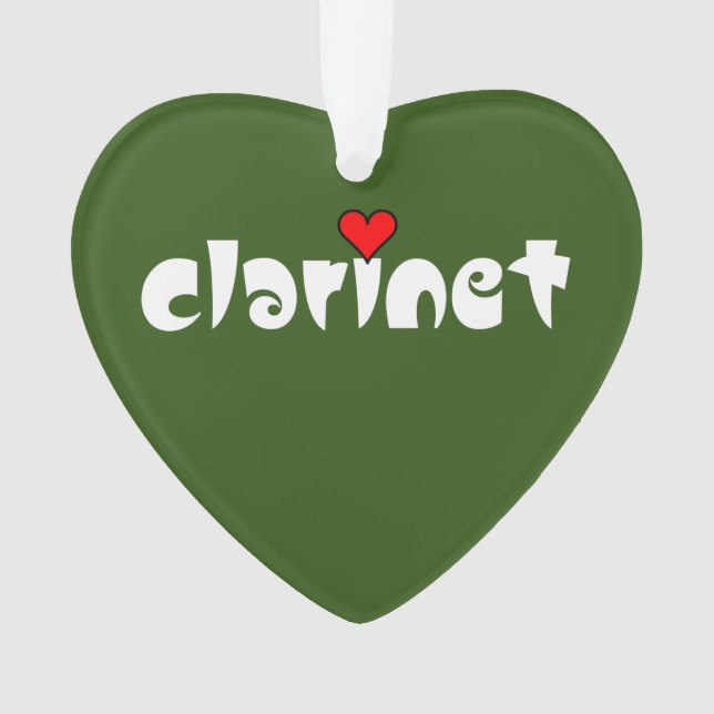 Ornamento Clarinet Small Heart (Frente)