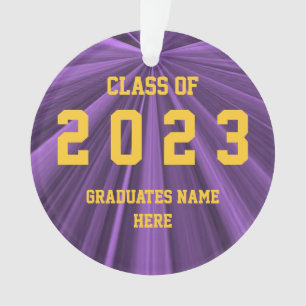 Ornamento Classe de 2023 Ornament roxo e Dourado por Janz
