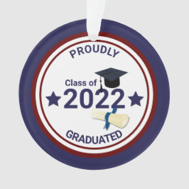 Ornamento Classe elegante do ano de graduação de 2022
