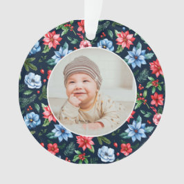 Ornamento Classic Floral Frame Baby's First Christmas