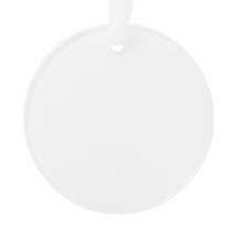 Clear Acrylic Ornament in Elegant Circle Shape