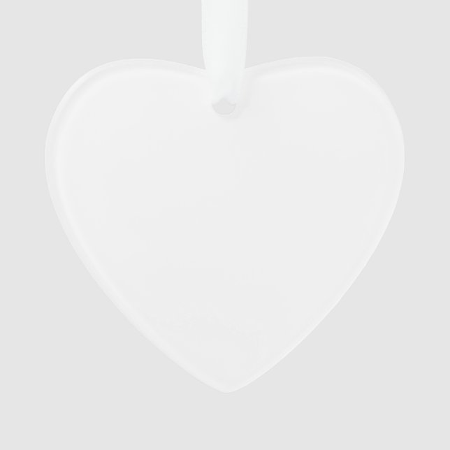 Ornamento Clear Acrylic Ornament in Elegant Heart Shape (Frente)