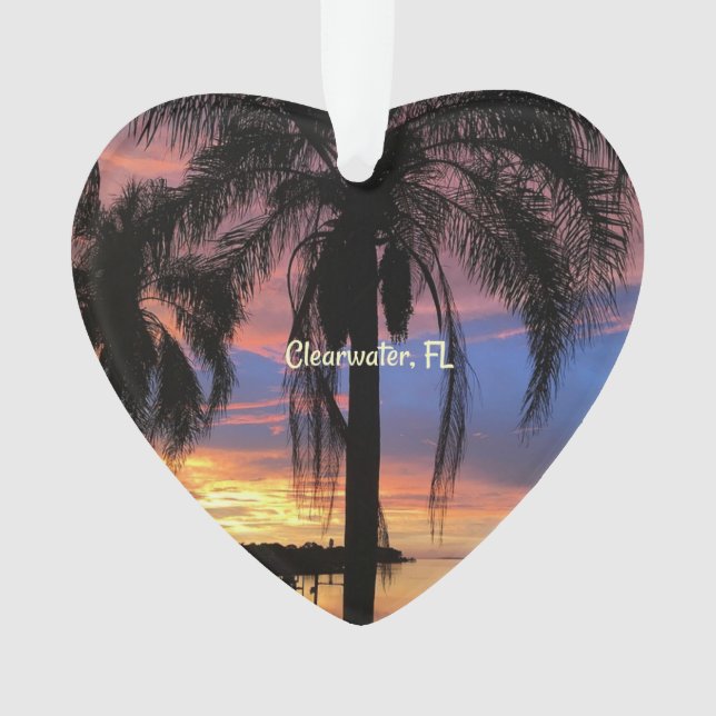 Ornamento Clearwater, foto da paisagem da Flórida (Frente)