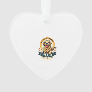Ornamento Clube de Energia Dourada Retriever Dourado Vintage