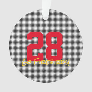 Ornamento Clube de Ventiladores de Foto do Jogador de Número